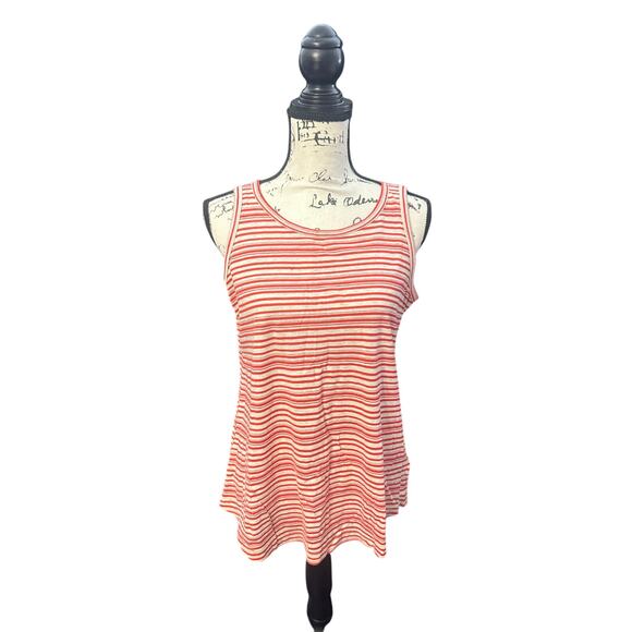 Cabi Red & White Striped Tank Top - Size S - Picture 1 of 10